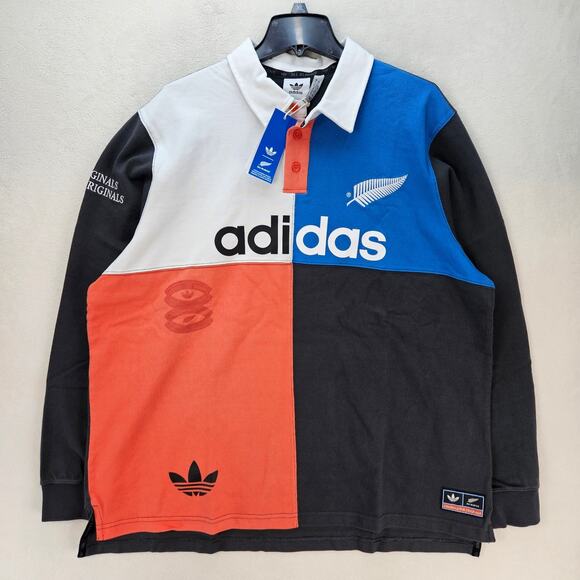 adidas Originals Other - ADIDAS ORIGINALS MEN'S XL RUGBY POLO LONG SLEEVE SHIRT PATCHWORK NWT KG4638